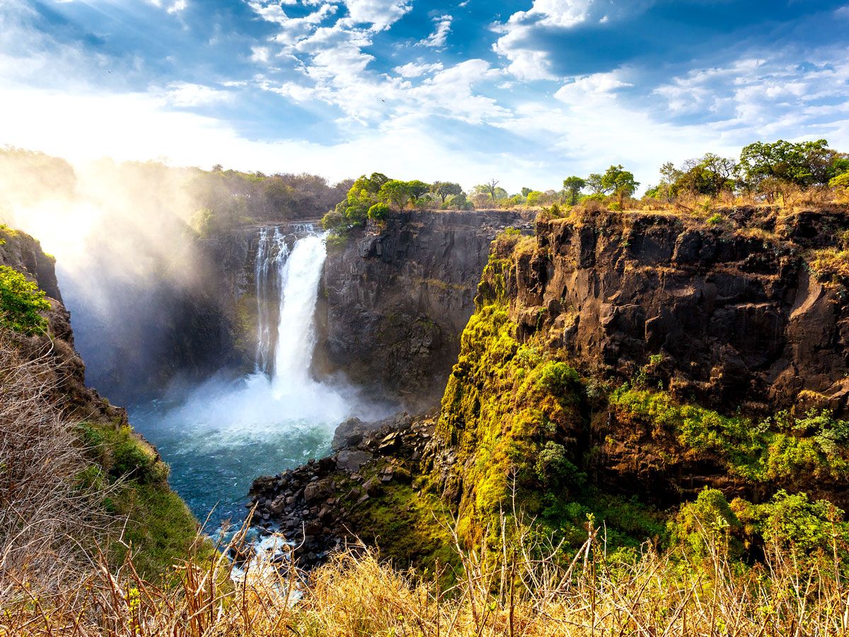 Victoria Falls on the border of Zambia and Zimbabwe