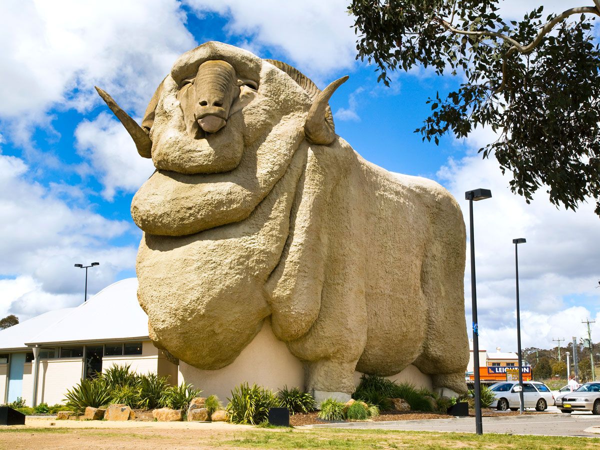 Big Merino statue in Goulburn, Australia