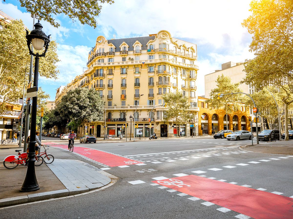 Street corner in Barcelona, Spain