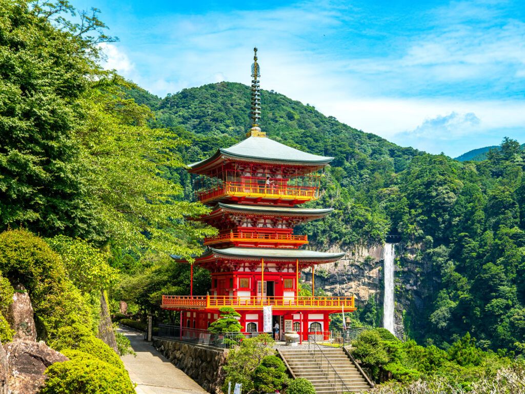 Seiganto-ji temple near Nachi Falls in Wakayama, Japan 