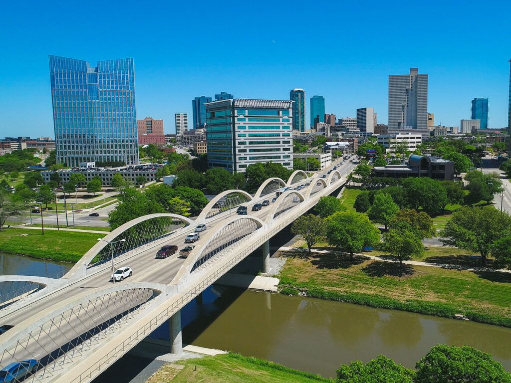 Aerial view of Fort Worth, Texas