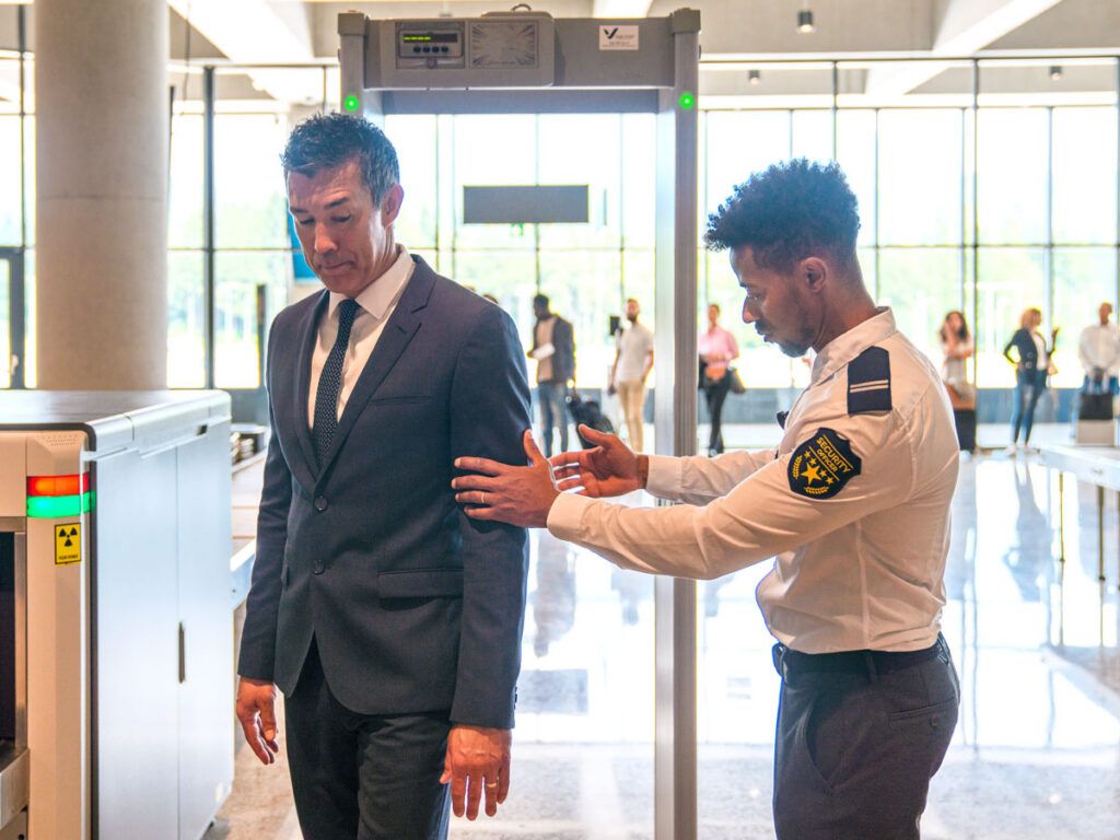 Traveler receiving pat-down