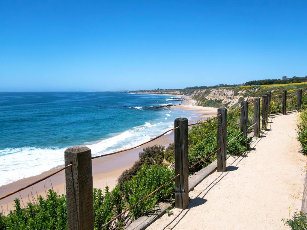 Ocean-view hiking trail in Orange County, California