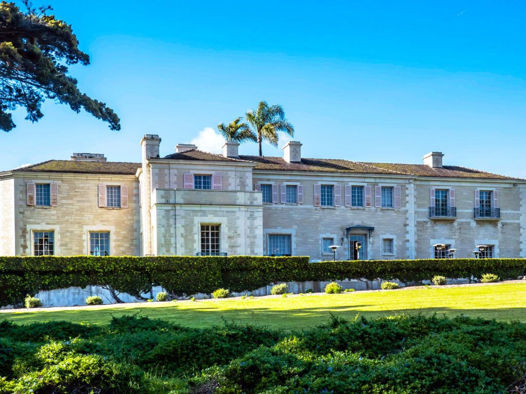 Grounds and exterior of the Clark Estate in Santa Barbara, California