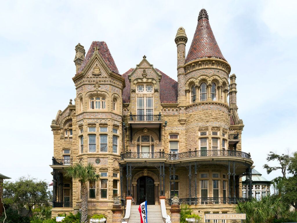 Exterior of Bishop’s Palace in Galveston, Texas