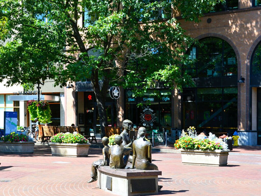 Sculptures in downtown Eugene, Oregon