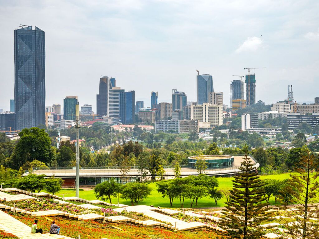 Cityscape of Addis Ababa, Ethiopia