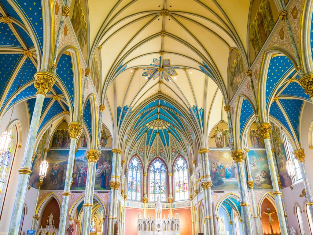 Frescoed interior of Savannah's Cathedral Basilica of St. John the Baptist