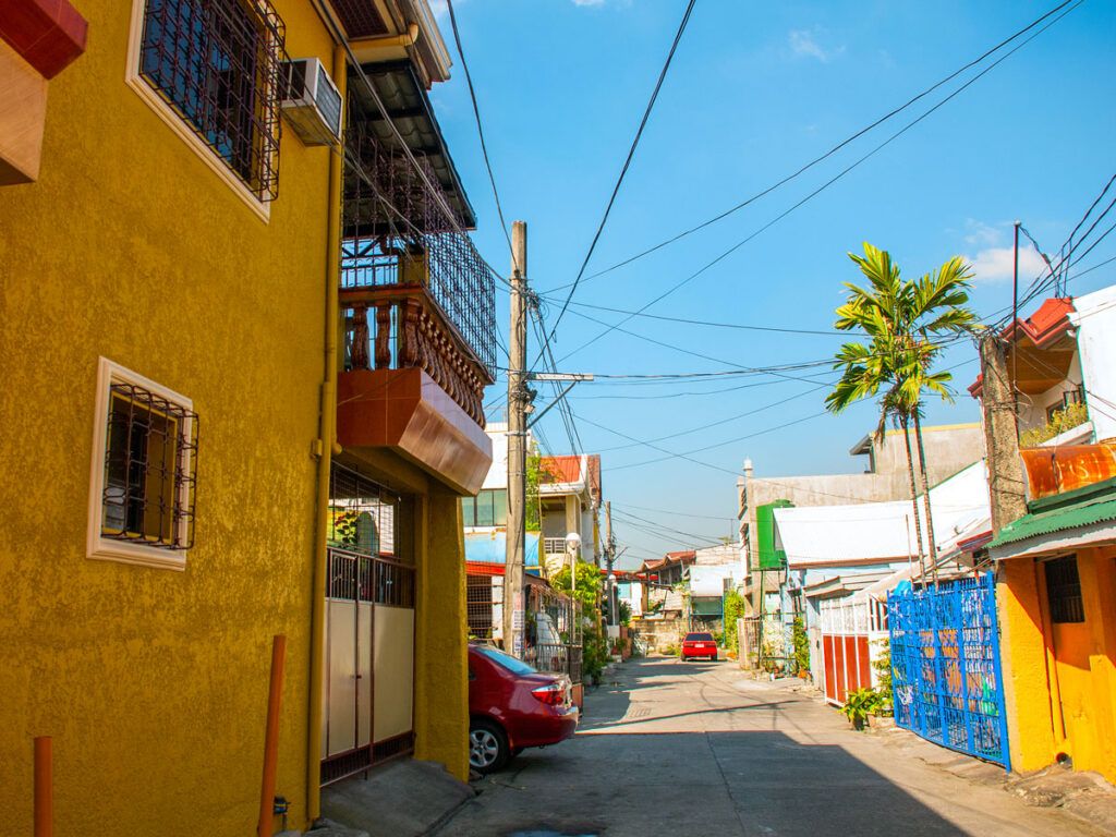 Residential street in Manila, the Philippines