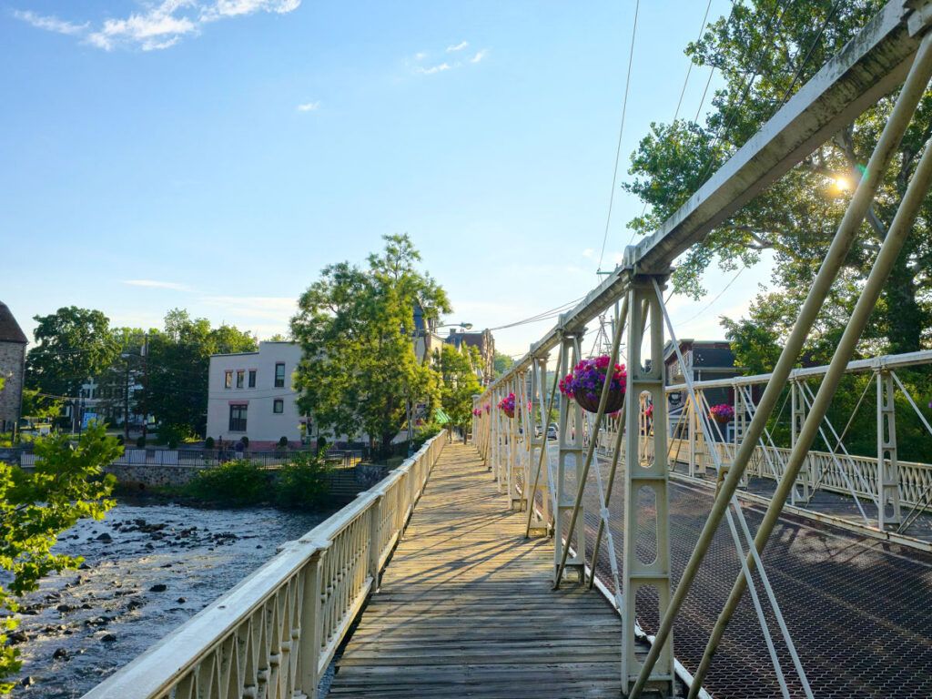 Historic steel bridge in Clinton, New Jersey