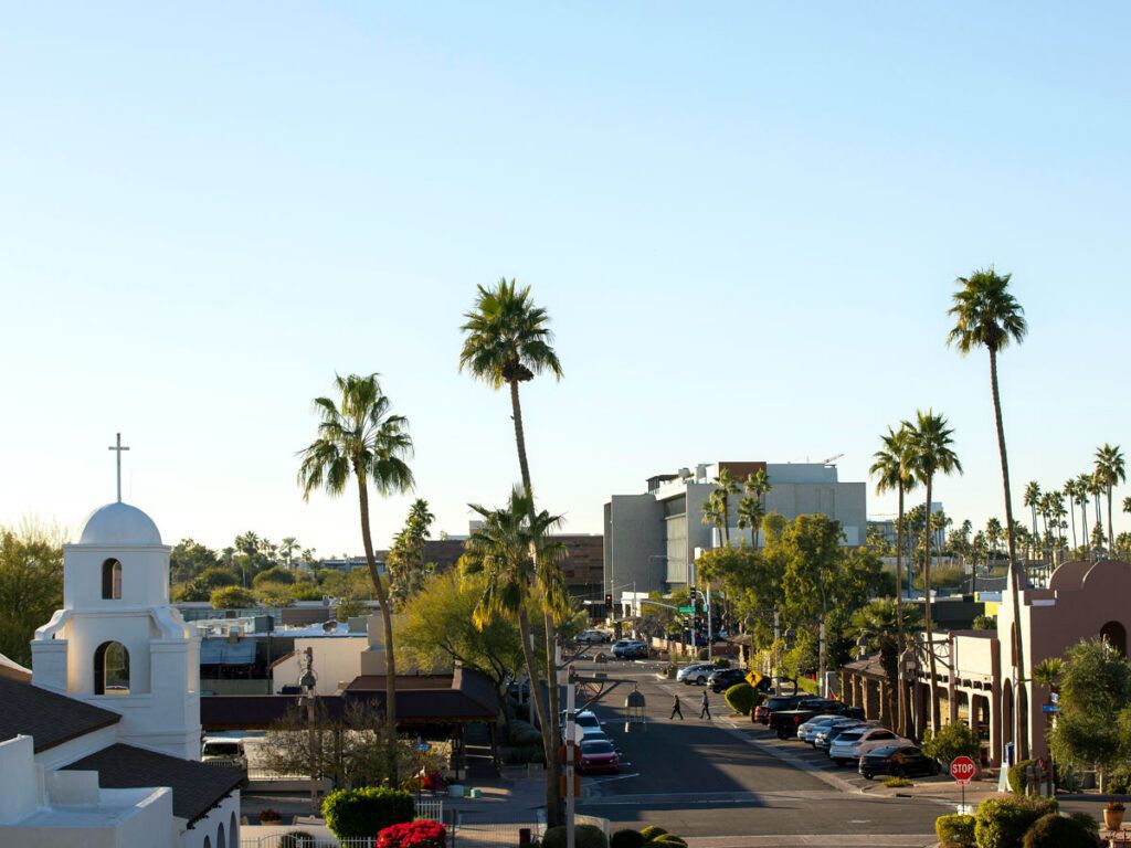 Historic mission in Old Town Scottsdale, Arizona
