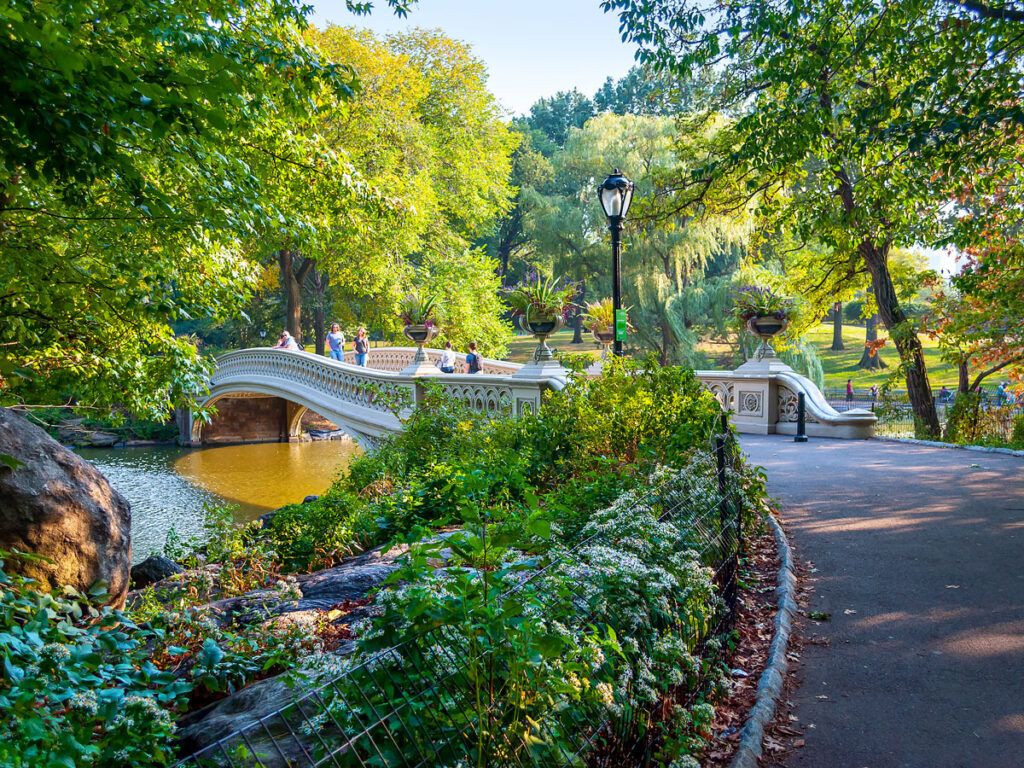 Pedestrian bridge in New York's Central Park