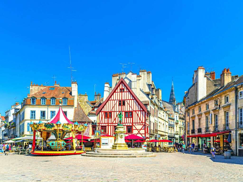 Historic city center of Dijon, France